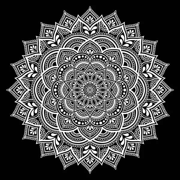 Mandala pattern white — Stock Vector