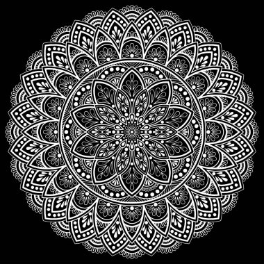 Mandala desen beyaz