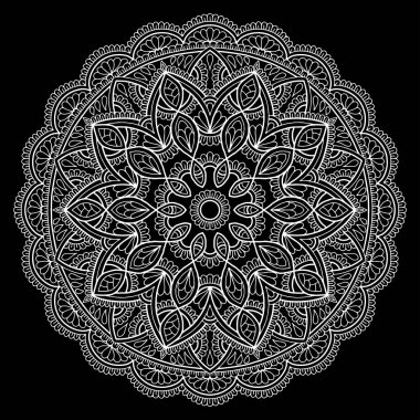 Mandala desen beyaz