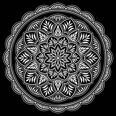 Mandala desen beyaz