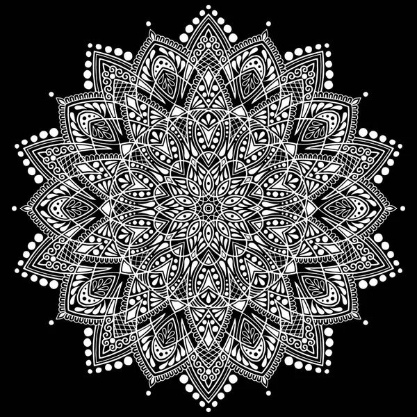 Patrón Mandala blanco — Archivo Imágenes Vectoriales