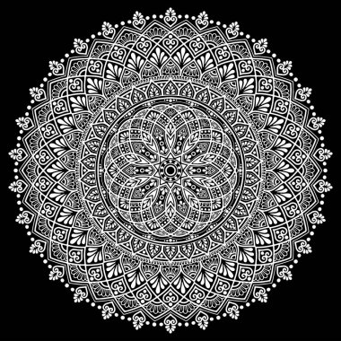 Mandala desen beyaz
