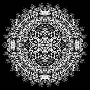 Mandala desen beyaz