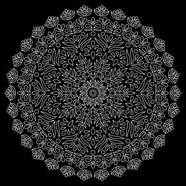 Mandala desen beyaz