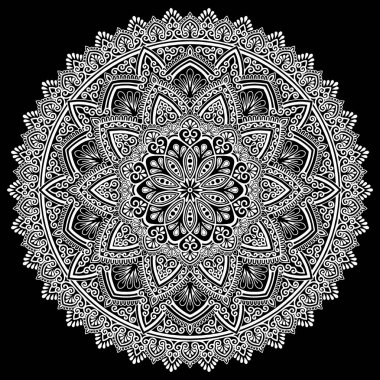 Mandala desen beyaz