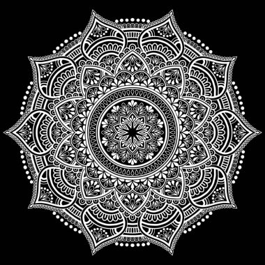 Mandala desen beyaz