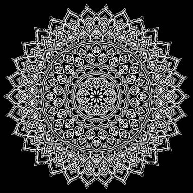 Mandala desen beyaz