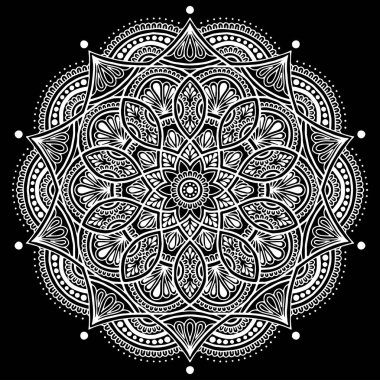 Mandala desen beyaz