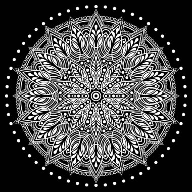 Mandala desen beyaz