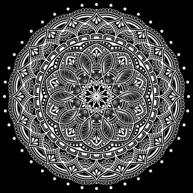 Mandala desen beyaz