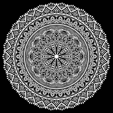 Mandala desen beyaz