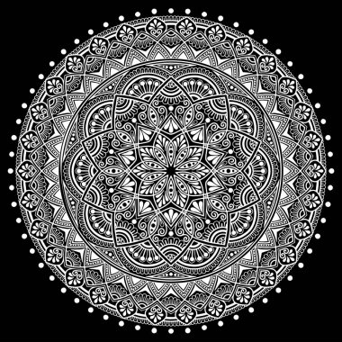 Mandala desen beyaz