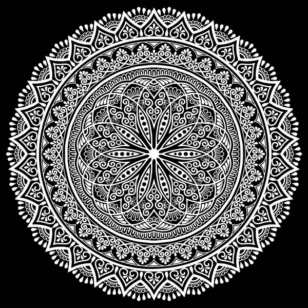 Mandala pattern white — Stock Vector