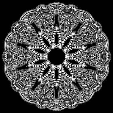 Mandala desen beyaz