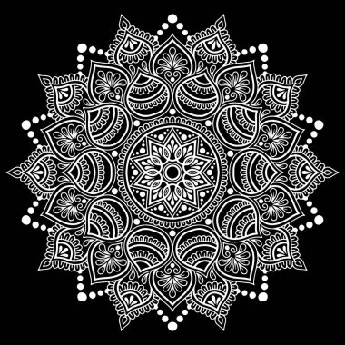 Mandala desen beyaz