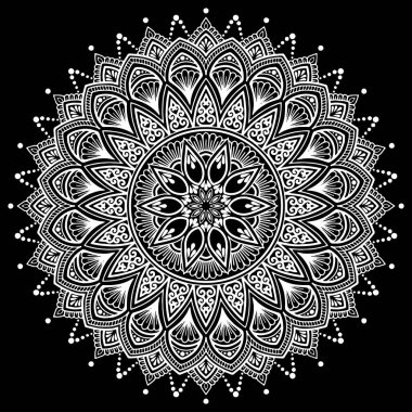 Mandala desen beyaz