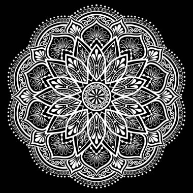 Mandala desen beyaz