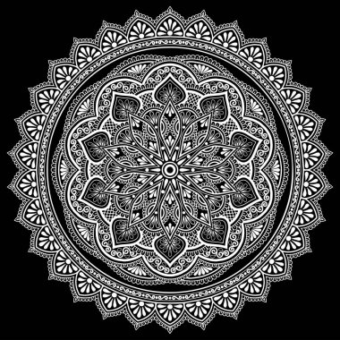 Mandala desen beyaz