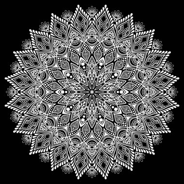 Mandala desen beyaz