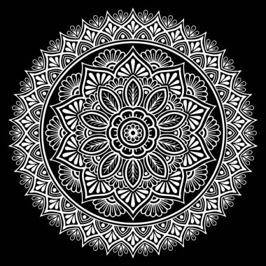 Mandala desen beyaz