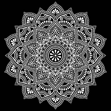 Mandala desen beyaz