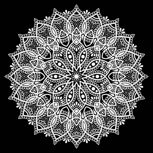 Mandala pattern white — Stock Vector