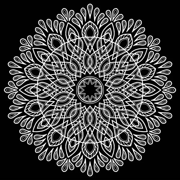 Mandala padrão branco —  Vetores de Stock