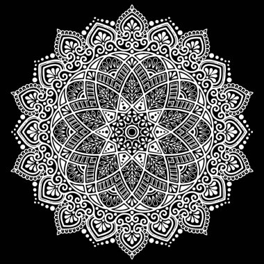 Mandala desen beyaz