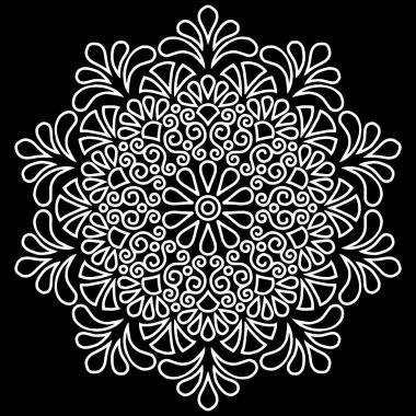 Mandala desen beyaz
