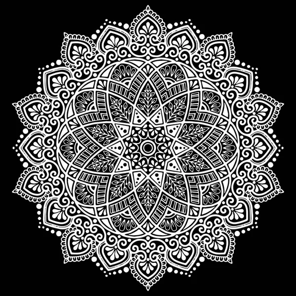 Patrón Mandala blanco — Vector de stock