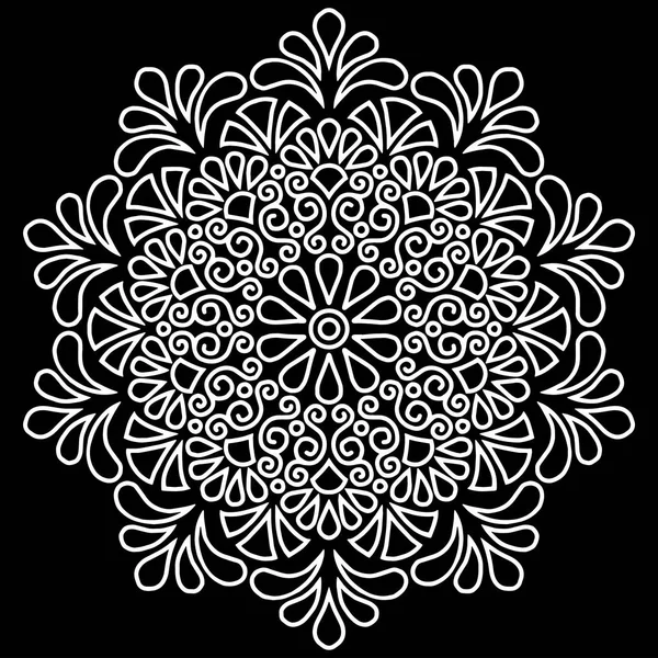 Mandala motif blanc — Image vectorielle