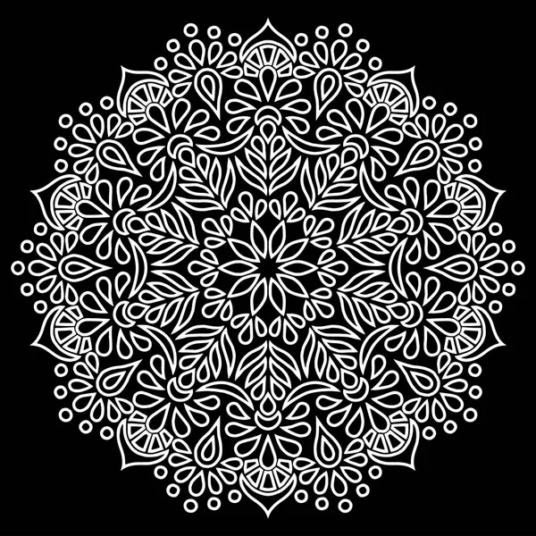 Patrón Mandala blanco — Archivo Imágenes Vectoriales