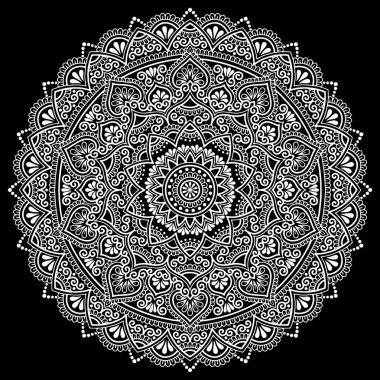 Mandala desen beyaz