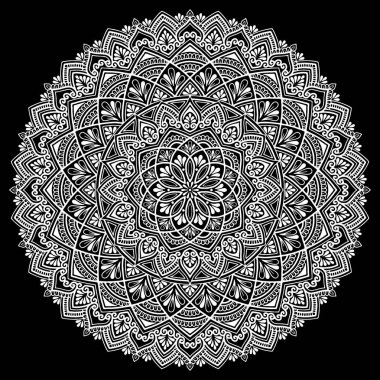 Mandala desen beyaz