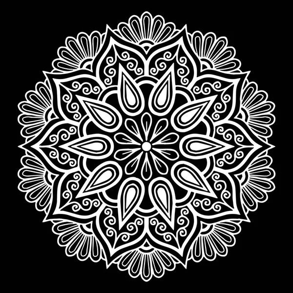 Mandala desen beyaz iyi bir ruh hali