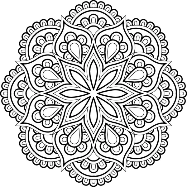 Mandala de figure pour le croquis de griffes à colorier — Image vectorielle