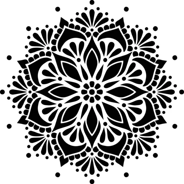 Mandala desen stencil karalama çizimi
