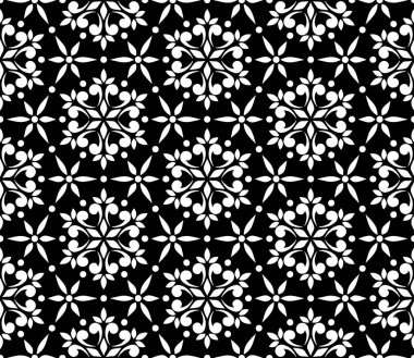 Soyut kalıplar dikişsiz Şablon çizimi siyah ve beyaz