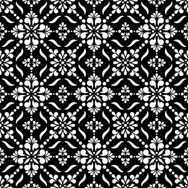 Modèles abstraits croisés sans couture gribouillis noir et blanc — Image vectorielle