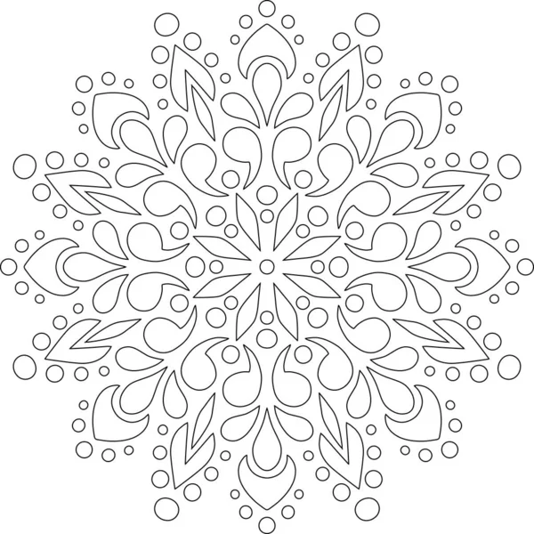 Figura mandala para colorear garabatos boceto — Vector de stock