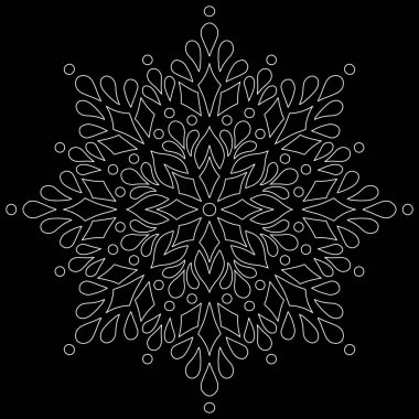 Mandala desen beyaz karalamalar kroki