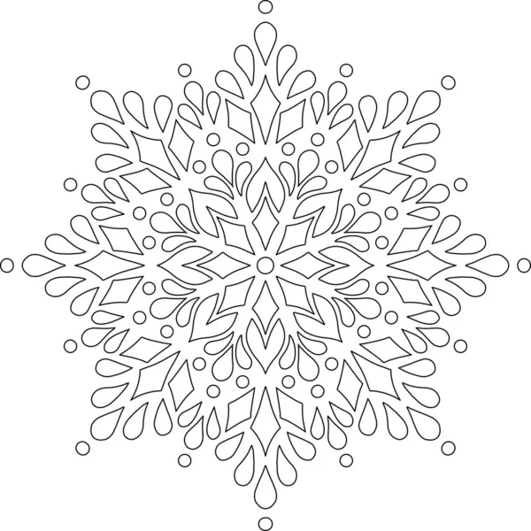 Figura mandala para colorear garabatos boceto — Archivo Imágenes Vectoriales