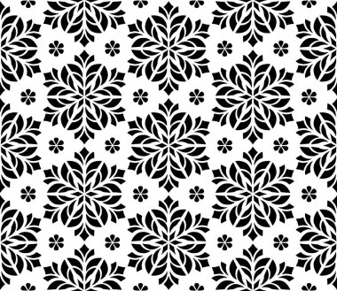 Soyut desen Dikişsiz siyah ve Whit Doodle Sketch