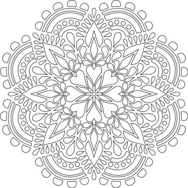 Mandala boyama kroki doodles rakam