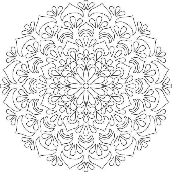 Mandala de figure pour le croquis de griffes à colorier — Image vectorielle