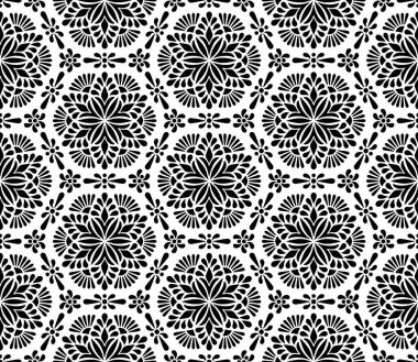 Soyut desenler kusursuz siyah-beyaz karalama çizimi