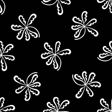 Soyut desenler kusursuz siyah-beyaz karalama çizimi