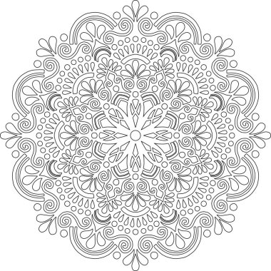 Mandala boyama kroki doodles rakam