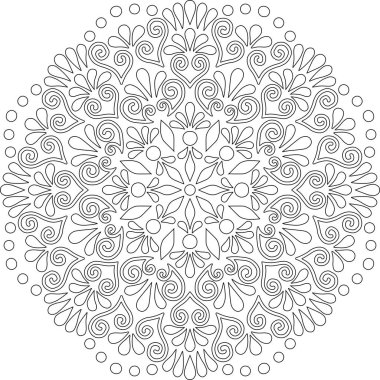 Mandala boyama kroki doodles rakam