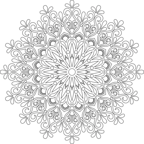 Figura mandala para colorear garabatos boceto — Vector de stock